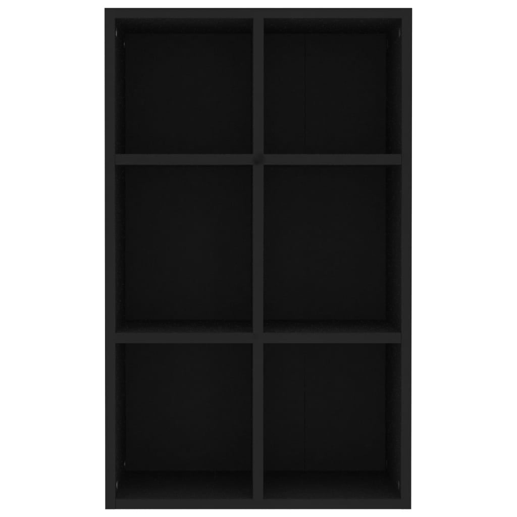 Kepooman 26" Modern 3-Tier Storage Bookshelf Cupboard for Home Office, Black