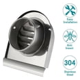 thumbnail image 2 of Stainless Steel Exhaust Air Vent For Industrial Uses, Fine Mesh Screen Wall Vent Cap With Water Deflector Plate And Easy Installation, Wind-Resistant Design (4 Inch 100mm), 2 of 5