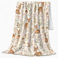 thumbnail image 2 of Whimsical Deer Enchanted Woodland, Festive Botanical Garden Scene, Warm Flannel Blanket for Cabin and Lodge, Garden Lovers Housewarming Gift, Botanical Home Decor, 2 of 9