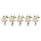 thumbnail image 1 of uds flor en el ojal de boda Pin ramillete de flores artificiales de plástico fijo para novia y novio champán, 1 of 5