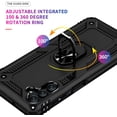thumbnail image 6 of Grade Drop Impact for Samsung Galaxy A13 5G Case Galaxy A13 Case 360 Metal Rotating Ring Kickstand Holder Armor Heavy Duty Shockproof Case for Galaxy A13 5G Phone Case (Black), 6 of 16