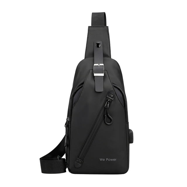 RXIRUCGD Sling Backpack, Multipurpose Crossbody Shoulder Bag Travel Hiking Daypack Black