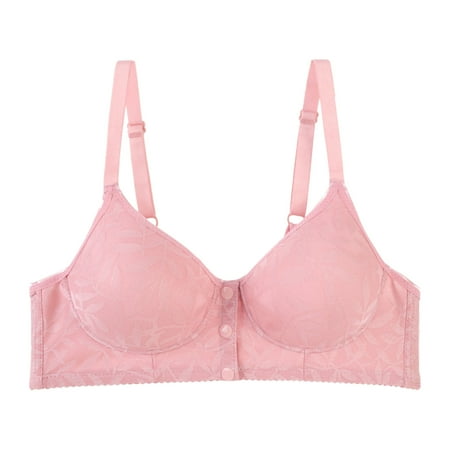 Blphud Bra Womens Workout Bras Women Sexy Front Button Shaping Cup Adjustable Shoulder Strap Large Size Underwire Bra Comfortable Soft Bustier Pink 42