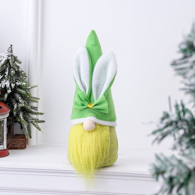 Fiudx Juguetes Decoración De Pascua De Lana Lindo Conejito Muñeco Sin Rostro Decoración Del Hogar Muñeca ornamento Juguete