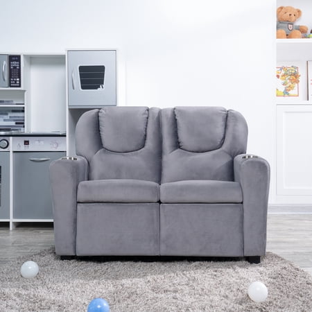 Suri Loveseat-Color:Gray,Fabric:Microfiber,Style:Loveseat