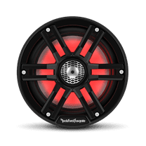 Rockford Fosgate M2-65B Color Optix 6.5” 2-Way Coaxial Multicolor LED Lighted Marine Speakers - Black / Stainless (Pair)