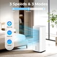 thumbnail image 2 of KISSAIR Portable Evaporative Air Cooler with Filter & Remote, 3 Modes & 3 Speeds, Multi-Angle Swinging, 15H Timer, 4 Ice Crystal Boxes for Home Bedroom, 2 of 6
