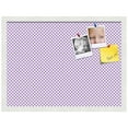 thumbnail image 2 of PinPix 23x17 Custom Cork Bulletin Board Purple Polka Dot Poster Board Has a Fabric Style Canvas Finish, Framed in Purple Polka Dot, by ArtToFrames (PinPix-504), 2 of 6