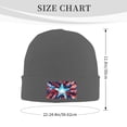 thumbnail image 3 of LNWH Knitted Acrylic Hat, Patriotic USA Flag Stars Pattern Winter Beanie Hat for Cold Weather, Deep Heather, 3 of 8