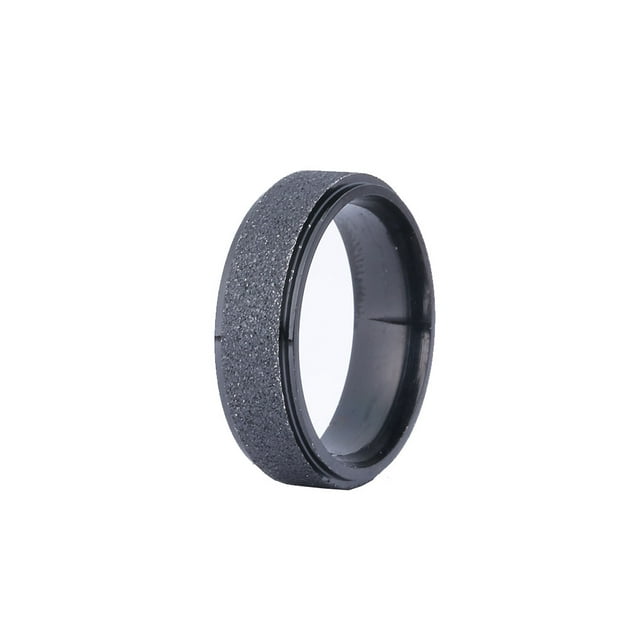 pitrice Men Women Titanium Steel Ring Matte Couple Rings Engagement Finger Ring Size 7-10