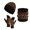 Coffee, variant on HNMKIU Men's Women's Winter Knitted Scarf And 3 Piece Set Warm Woolen Thick Outdoor Thermal Hat Neck Protector For Cold Weather Coffee - One Size