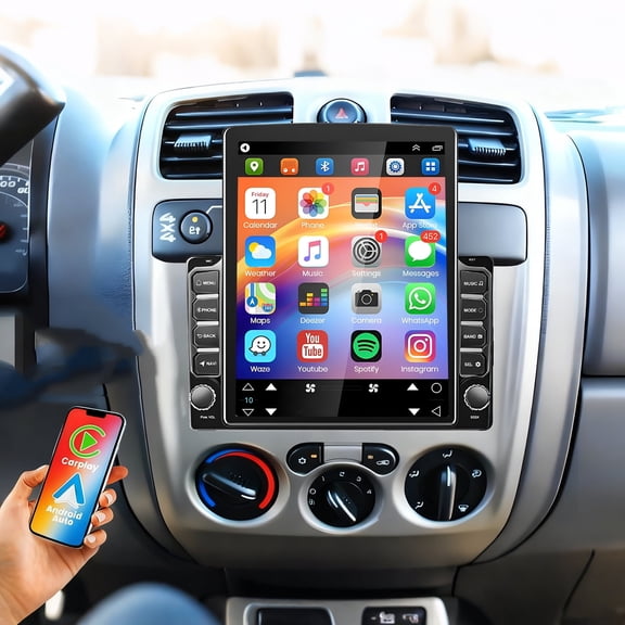 Eforcase Android 15 Car Radio Stereo for Chevrolet Colorado 2004-2006, 9.7 inch 1080P Touch Screen Car Stereo with Wireless CarPlay Andriod Auto, Bluetooth, GPS, HiFi, SWC, WiFi, HD Backup Camera
