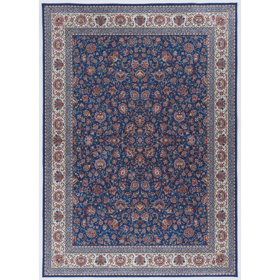 Linon Home Decor Emerald Area Rug Collection, Blue and Ivory, 5' x 7'