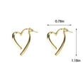 thumbnail image 3 of Xihbxyly Pendientes En Forma de Corazón, Modernos, Chapados En Oro y Plata, Diseño Cómodo y Versátil, Perfectos para Uso Diario, San Valentín o Fiestas, Regalo Elegante para Mujer, Tamaño de 3 Cm., 3 of 7
