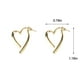 thumbnail image 3 of Heart Shaped Dangle Earrings for Women | Gold & Silver Electroplated Metal | Two-Way Wear | Classic Fashion Jewelry | Long-Lasting Color | 1.18 x 0.78 Inch | 1 Pair, 3 of 7
