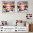 thumbnail image 4 of Designart "Winter Morning'S Enchantment" Sunrisesunset Floater Framed Wall Art Living Room, 4 of 5