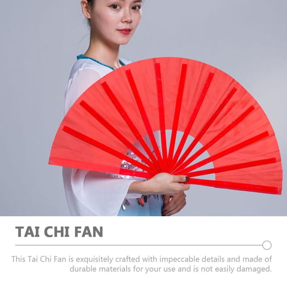 PBPBOX Portable Red Decorative Hand Fan for Party and Holiday Performance Events