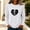 White, variant on ZGRBOU Womens Dog Paw Love Print Cotton Sweatshirts Long Sleeve Crewneck Casual T-Shirts Puppy Lover Pullover Tee