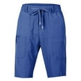 thumbnail image 3 of uikmnh Shorts for Men European and Solid Color Summer Stretch Sports Men's Casual Loose and Comfortable Lightweight Shorts with Pockets for Training Size:5XL, 3 of 4