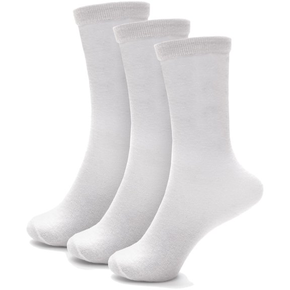 A2Z 4 Kids Girls Plain Knee High Socks Pack of 3 Cotton - Socks AZ453 White 3 Pack 3-6 (9-12)