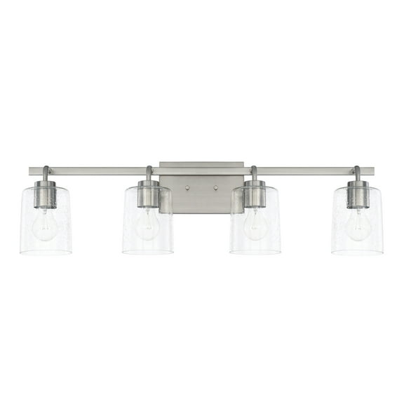 Capital Lighting 128541-449 Greyson 4 Light 34" Wide Bathroom Vanity Light - Nickel