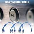 thumbnail image 3 of 3 Piezas de conexión de Audio para 1 RCA Hembra a 2 RCA Macho Adaptador de Cable Divisor, 3 of 5