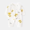 thumbnail image 2 of Mikilon Babys Spring Long Sleeve Rompers Side Snap Wrapping the Hip Rompers Cute Grdphic Print Rompers, 2 of 3