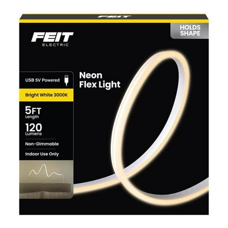 Feit 3017969 5 ft. Plug-In LED Tape Light, White