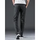 thumbnail image 5 of Pantalones azules de oficina para trabajo para hombres, pantalones ajustados con diseño de rayas para hombre, pantalones formales coreanos, reseñas de muchos pantalones chinos de lujo para hombre, tel, 5 of 5