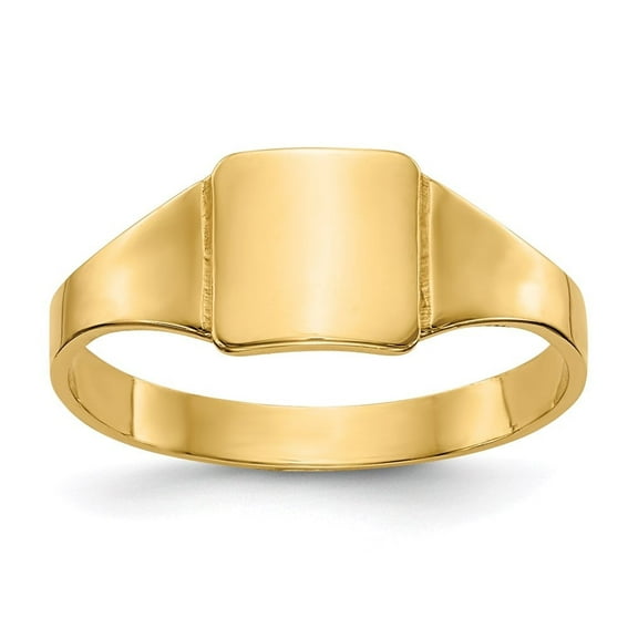 Auriga Fine Jewelry 14K Yellow Gold Square Signet Ring Size 4
