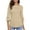 Beige, variant on Xihbxyly 3/4 Sleeve Tops for Women, Women's Crew Neck 3/4 Sleeves Casual Loose Tops Pullover Blouse T-Shirt
