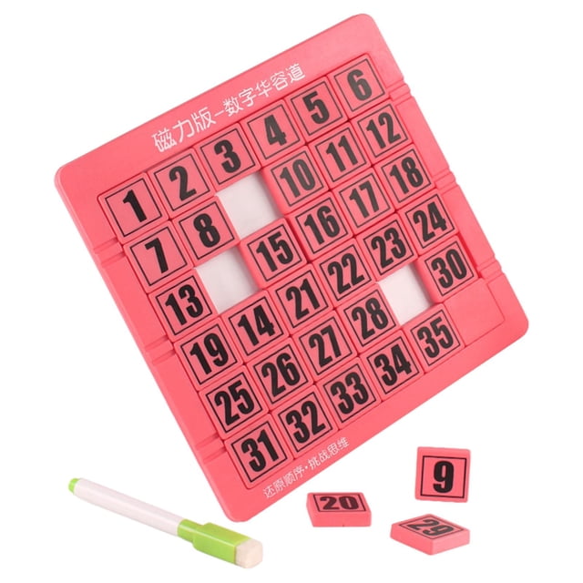 Juego de rompecabezas de números deslizantes, juguetes para , juego familiar, entrenamiento IQ Hugo Rompecabezas de números