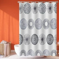 Vggrvlo 15 & Under Stall Fabric Shower Curtain with 12 Hooks Premium PEVA Cute Heavy Duty Shower Curtain for Bathroom Hotel 36"x72"