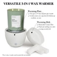 thumbnail image 4 of Carolina Candle Wellness 21-Watt 3-in-1 Ceramic Wax Melt Warmer, Textured White, 4 of 9