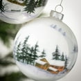 thumbnail image 2 of Lodge Scene Ball Ornament Multicolor 4"H Glass Set of 2, 2 of 3