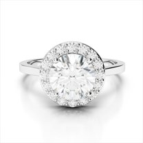 2.32 Ct Stunning Solitaire Round Diamond Wedding Rings for Women Solid 14K White Gold