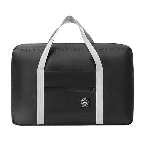 Lispipm Large Travel Duffle Bag for Women Men Foldable Short Trip Weekend Luggage Bags for Overnight Camping with Zippers and Handles Black