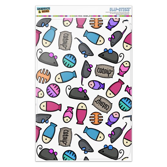 Cat Toys Mouse Fish Catnip Pattern Home Business Office Sign