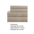 thumbnail image 3 of Benzara BM202128 Lanester Polyester Twin Size Sheet Set, Light Brown - 3 Piece, 3 of 3