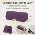 thumbnail image 2 of Unique Bargains 1 Pc Flip-button Jewelry Case Organizer Purple, 2 of 6