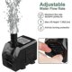 thumbnail image 2 of Fountain pump, 150gph submersible water pump (8w 600l/h), small silent extrieure fountain pump with 3.3 foot hose (diameter intrieur Boris, 2 of 5
