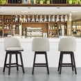 thumbnail image 5 of Dycanpo 26'' Swivel Bar Stools Set of 3, Counter Stools with Back & Footrest for Kitchen,Light Gray, 5 of 12