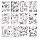 thumbnail image 1 of 12pcs 3D impermeable tatuaje negro blanco cuerpo tatuaje mariposa para hombres mujeres fiesta Ehuebsd Libre de BPA, 1 of 3