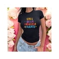 thumbnail image 1 of Playera Blusa Mujer con Frase Positiva Eres Bella Fabulosa y Fuerte Moda Casual Inspiradora Color Negro Talla Grande Marca Emil SaEs, 1 of 4