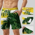 thumbnail image 3 of Rvwovn Men's Swim Trunks with Compression Liner - Tropical Print Elastic Waist for Beach Board, 3 of 5