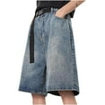 thumbnail image 3 of ZQUUVOU Men's Jean Shorts Casual Summer Denim Short Pants With Pockets Blue, 3 of 8