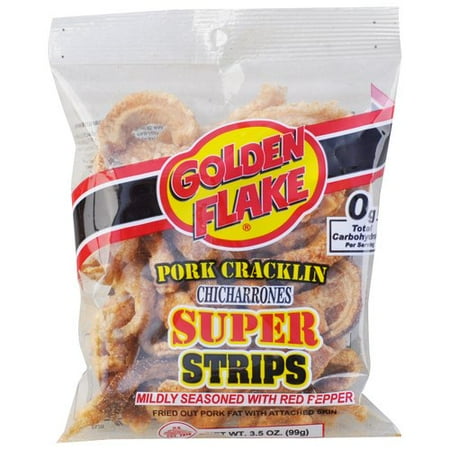 golden flake pork strips cracklin super chicharrones oz red walmart