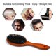 thumbnail image 2 of Air Cushion Hairbrush Paddle Comb Natural Bristle Hair Brush for Scalp Massage Wooden Handle Hair Comb, 2 of 4