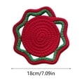 thumbnail image 3 of Bomd Cotton Rope Trivet Octagon Hot Pad Heat Resistant Pot Macrame Table Mat, Woven Macrame Table Mat Protects Surfaces for Holiday Kitchen And Dining Table Decor,7In,Red, 3 of 6