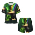 thumbnail image 4 of Picia St. Patrick's Day4 Pajamas Sets for Women Soft Short-Sleeved Pjs with Lounge Shorts Two Piece Sleepwear-Small, 4 of 9